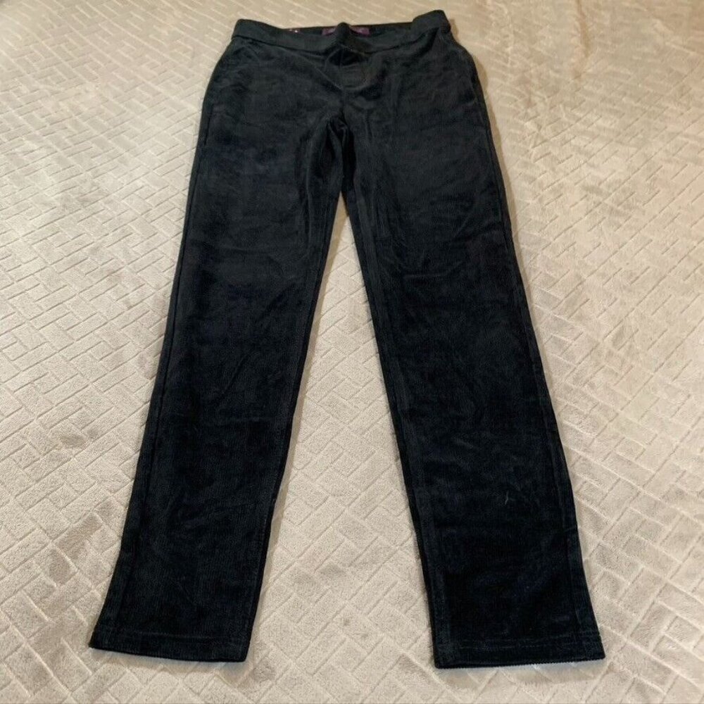 Gloria Vanderbilt Womens Medium Pants Black Skinny Corduroy Pull On Stretch New